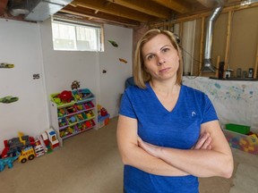 Sandra Mould, of London, has had to close her daycare after the children were taken home by parents no longer at work due to the COVID-19 virus. (Mike Hensen/The London Free Press)