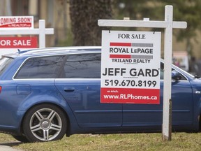 How will real estate fare with the upcoming downturn due to the Covid-19 pandemic and subsequent lock downs and lack of open houses in London, Ont.  (Mike Hensen/The London Free Press)