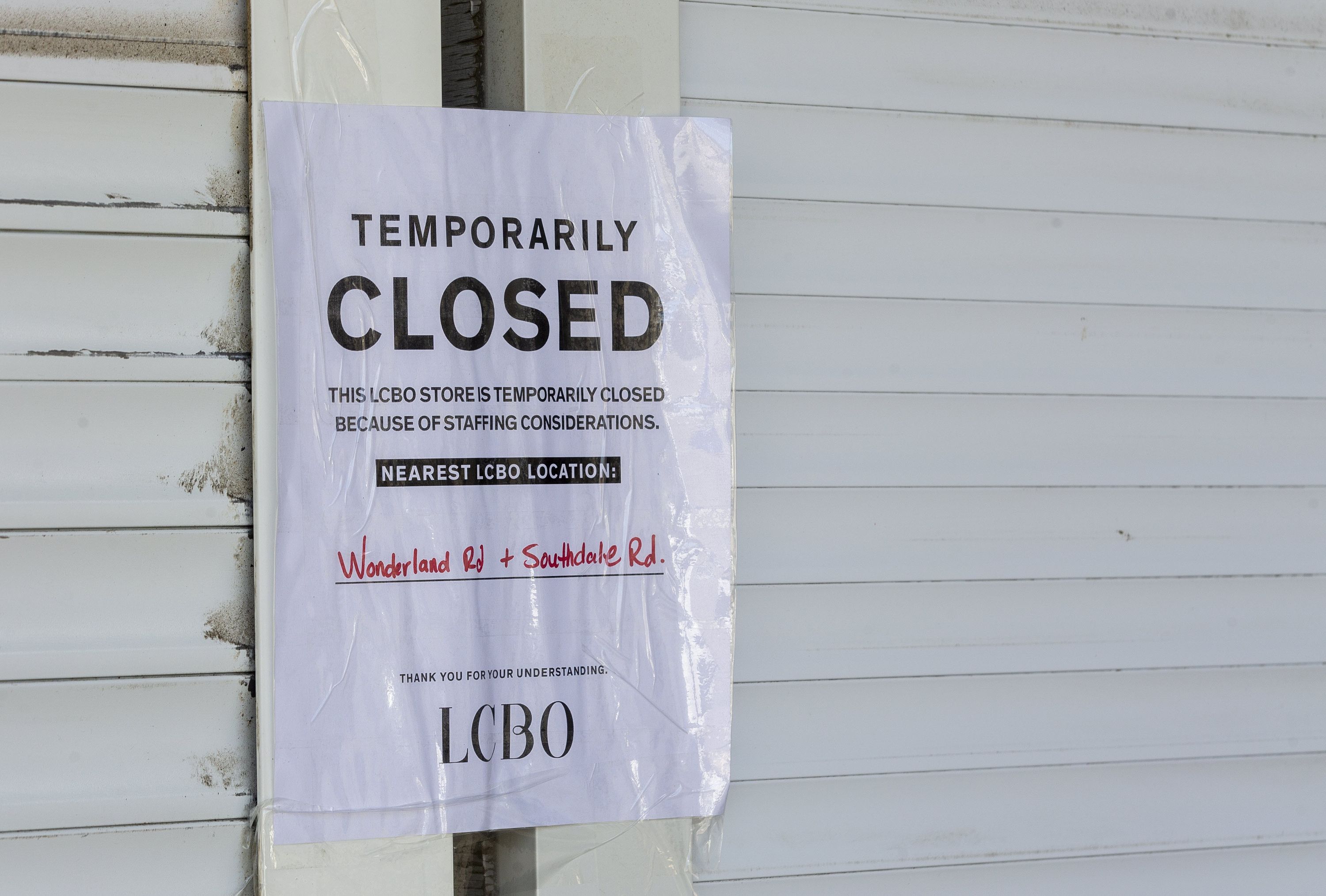 London LCBO outlet closed over staffing resources London Free