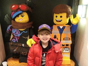 Nathan Fox, 9, meets some favourite LEGO characters. (Jeff Fox photo)