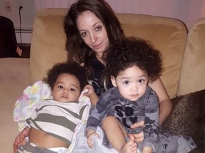 A GoFundMe page to help pay for funeral costs of homicide victim Sarah Marie Thwaites and financial assistance for her 19-month-old twins, Felix and Farrah, raised nearly $3,000 as of March 17. (Handout)