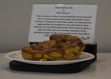 Don’t break a tooth biting into this slice of apple pie at Lautenbach’s Country Winery and Market in Door County. It’s actually a rock found nearby. WAYNE NEWTON/SPECIAL TO POSTMEDIA