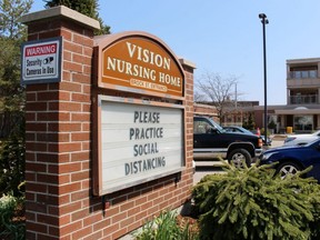 Vision Nursing Home in Sarnia was added to the list of COVID-19 institutional outbreaks after two employees tested positive for the disease. Three residents have also tested positive. (Paul Morden/Sarnia Observer)