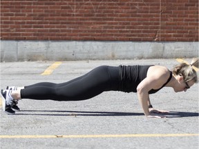 Chelsea Privée demonstrates a properly executed burpee.