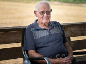 Retired farmer Don (Breezy) Campbell, 90, beloved member of the Dutton Dunwich community, former councillor and Lions member who raised money for an affordable housing complex and splash pad, died Sunday, April 12, after testing positive for COVID-19, his family says. (Supplied)