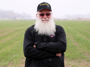 John Jaques of Sunshine Farms is growing asparagus in this field in Thamesville, Ont. Photo taken Wednesday, April 15, 2020. Mark Malone/Chatham Daily News/Postmedia Network