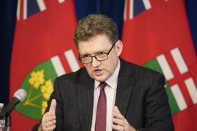 Dr. Peter Donnelly, President and CEO of Public Health Ontario, addresses a media briefing on COVID-19 provincial modelling in Toronto, Friday, April 3, 2020. THE CANADIAN PRESS/Frank Gunn