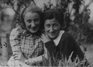 Future Holocaust survivor, downtown retailer and "larger than life" Londoner Fanny Goose, right, is seen here with her sister, Pearl, in 1939. Goose died of heart failure Monday, April 13, 2020. (Files)