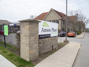 At Anson Place Care Centre, a long term care and retirement home in Hagersville, almost 20 per cent of its 101 residents have died and nearly three-quarters have been infected by COVID-19. health officials say. (Derek Ruttan/The London Free Press)