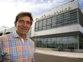 David Patchell-Evans, founder and ECO of Goodlife Fitness outside their new corporate headquarters on Proudfoot Lane.  (Mike Hensen/The London Free Press file photo)