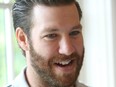 Londoner Brandon Prust talks about heading to LA for the Kings training camp for a tryout while at the press conference for the Freedom 55 Championship at the Highland Golf and Country Club on Tuesday August 22, 2017.  Mike Hensen/The London Free Press/Postmedia Network