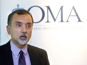 Dr. Sohail Gandhi the President of the Ontario Medical Association. (MIKE HENSEN, The London Free Press file photo)