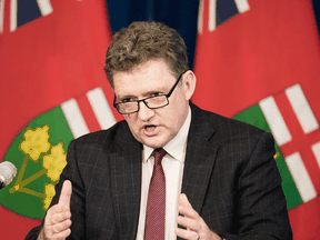 Dr. Peter Donnelly, President and CEO of Public Health Ontario, addresses a media briefing on COVID-19 provincial modelling in Toronto, April 3, 2020.