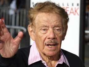 (FILES) This file photo taken on September 27, 2007 shows US actor Jerry Stiller arriving for the premiere of "The Heartbreak Kid" in Los Angeles. - Veteran actor and comedian Jerry Stiller, who found fame on Broadway and later in the smash US show "Seinfeld" has died from natural causes aged 92, his son Ben Stiller said on May 11, 2020. (Photo by Gabriel BOUYS / AFP) (Photo by GABRIEL BOUYS/AFP via Getty Images)
