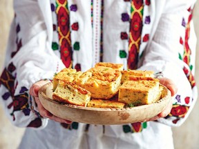 Alivenci — Moldovan polenta cakes with cheese and dill — from Carpathia