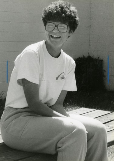 Bev Benjamin, 23, of Wallaceburg heads to the 1991 International Special Olympic Summer Games in Minneapolis, 1991. (London Free Press files)