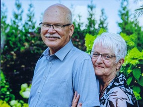 Strathroy's Mieke and Martin Postma, seen here in 2018, both fell ill with COVID-19 after a February 2020 trip to Portugal. Martin died March 27, becoming the first London-area casualty of the novel coronavirus. (Supplied)