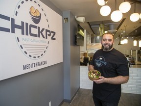 Rami Sefian opened a new restaurant called Chickpz at 125 King Street in London, Ont. on Thursday May 21, 2020. Derek Ruttan/The London Free Press/Postmedia Network