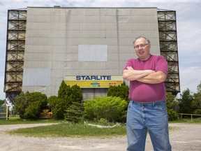 Allan Barnes, owner of the Starlite Drive-In Theatre near Grand Bend, Ontario says it will be open this Saturday. Gates open at 7:30 with the first film beginning at 9:30. Photo shot on Wednesday May 27, 2020. (Derek Ruttan/The London Free Press)