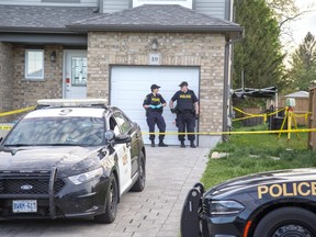 The OPP is investigating a sudden death on Leesboro Trail in Thorndale. (Derek Ruttan/The London Free Press)