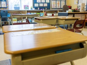 Empty classrooms. 
(Mike Hensen/The London Free Press)