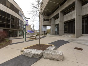 Western University's campus may be all but deserted amid the virus crisis, but learning continues online. Western hopes to offer a combination of online and in-class courses in the fall. (Mike Hensen/The London Free Press)