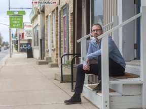 Lucan chiropractor Chris Cameron has started a movement to support local business in the small community north of London.  (Mike Hensen/The London Free Press)