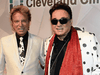 Siegfried Fischbacher and Roy Horn, right, in 2014. Horn died of complications from COVID-19 on May 8, 2020 in Las Vegas.