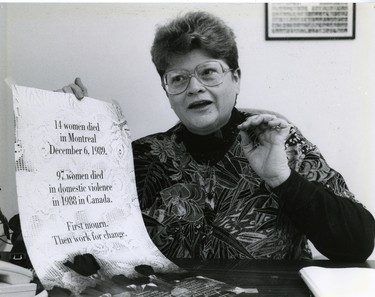 Suzanne Boshart, executive director of the Resource Centre for Battered Women in Stathroy, 1990. (London Free Press files)
