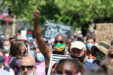 Police estimated the crowd at 10,000 for Saturday's Black Lives Matter Rally in London on Saturday, June 6, 2020. DALE CARRUTHERS / THE LONDON FREE PRESS