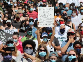 Police estimated the crowd at 10,000 for Saturday's Black Lives Matter Rally in London on Saturday, June 6, 2020. DALE CARRUTHERS / THE LONDON FREE PRESS