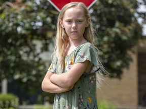 Lyla Wheeler wants the city to stop using the word plantation as the name of the street she lives on in London's Oakridge neighbourhood on Tuesday June 23, 2020. (Derek Ruttan/The London Free Press)