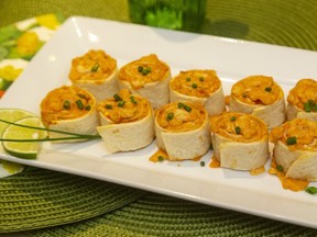 Tortilla pinwheels are a tasty, easy-to-make appetizer to which you can easily add your own twist, Jill Wilcox says. (Mike Hensen/The London Free Press)