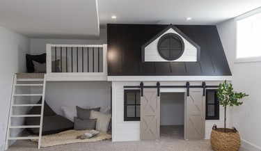 London's new Dream Lottery home south off of Pack Road near Lambet features in the basement a playroom or kids. (Mike Hensen/The London Free Press)