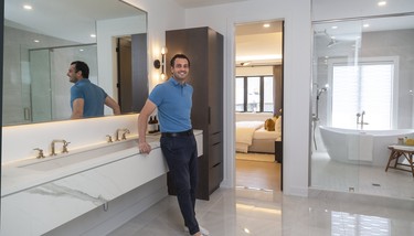 David Reis of Reis Design Build built London's new Dream Lottery home south off of Pack Road near Lambeth. The home features a massive ensuite adjacent to the principal bedroom, along with a wet room featuring a tub inside a large walk-in show area. (Mike Hensen/The London Free Press)