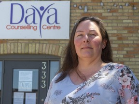 Rebecca Machado, the executive director of Data Counselling Centre says they are seeing more need of their mental health services. (Mike Hensen/The London Free Press)