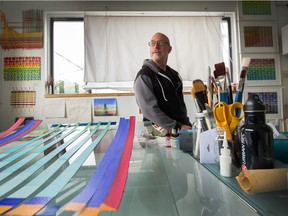 Artist Dana Cromie, who with other artists, has his studios at William Clark Studios in Vancouver.