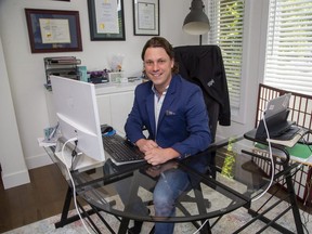 Taylor Ablitt, CEO and co-founder of Diply, at his home in London. (Derek Ruttan/The London Free Press)