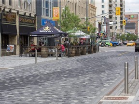 Dundas Place will be closed to vehicular traffic on weekends for the rest of the summer. (Derek Ruttan/The London Free Press)