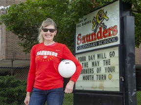 Saunders Secondary School teacher and volleyball coach Jan Marcus has retired. (Derek Ruttan/The London Free Press)