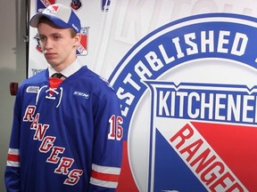 Eric Guest on the day he was drafted to the Kitchener Rangers of the OHL.