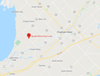 Google Maps: Red icon denotes the location of the fatal crash