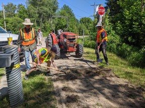G2G Rail Trail workers are resurfacing the 132-kilometre bicycle trail that connects Goderich to Guelph. (Photo supplied by G2G Rail Trail)