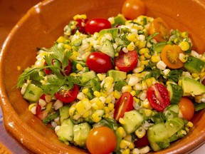 Fresh, light corn and tomato salad makes a great accompaniment for just about anything off the grill, Jill Wilcox says. (Mike Hensen/The London Free Press)