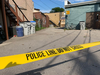 Strathroy police are investigating a double-shooting Sunday night in an alley along Frank Street. (MIKE HENSEN, The London Free Press)