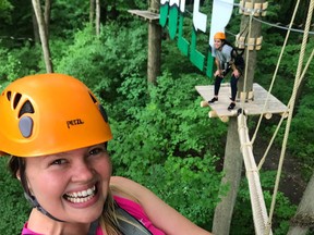 Spend the afternoon at the Treetop Adventure Park at Boler Mountain.