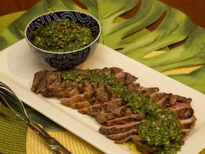 Steak with chimichurri. (Derek Ruttan/The London Free Press)