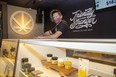 Zac Stormroy is a sales associate at Friendly Stranger Cannabis Culture Shop in London. (Derek Ruttan/The London Free Press)