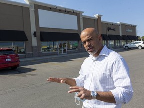 Randy Side, the head of the Argyle BIA talks about the closing of stores including the Pennington's that closed as well the Hallmark store next to it in London, Ont.  Photograph taken on Wednesday September 23, 2020.  (Mike Hensen/The London Free Press)