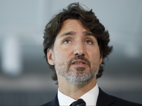 Prime Minister Justin Trudeau speaks during a press conference as he unveils plans for greater support for Black businesses, at HXOUSE in Toronto, Wednesday, Sept. 9, 2020.